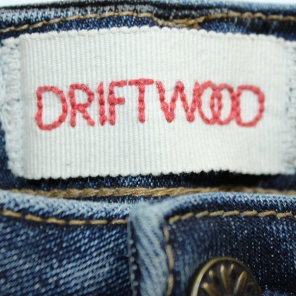 Driftwood Jeans Jackie High Rise Skinny Raw Edge Hem Size 28 - Picture 2 of 3